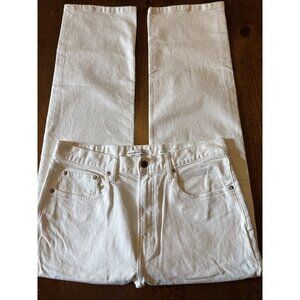 Men’s Banana Republic White Authentic White Straight Fit Jeans Size 33 X 30